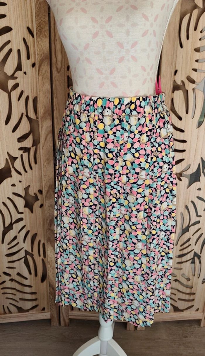 Jupe plissée imprimée tulipes Création Miss seven - photo numéro 2