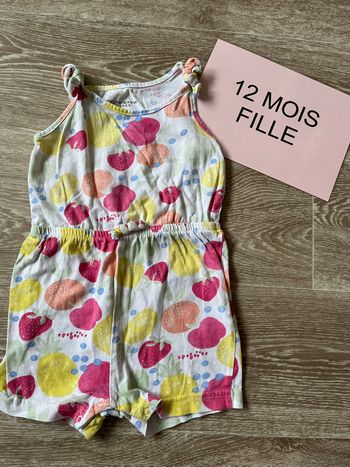 Combi Short Fille 12 mois