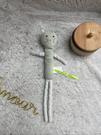 Doudou chat vert / gris - DPAM