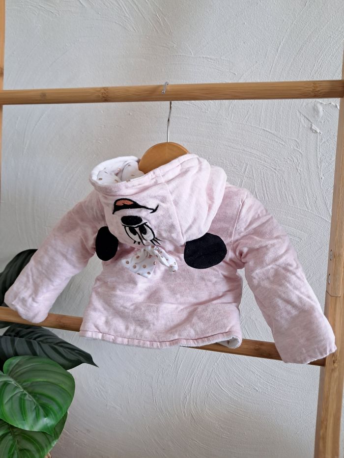 🏷 Manteau minnie chaud rose pâle neuf 0/1mois - photo numéro 2