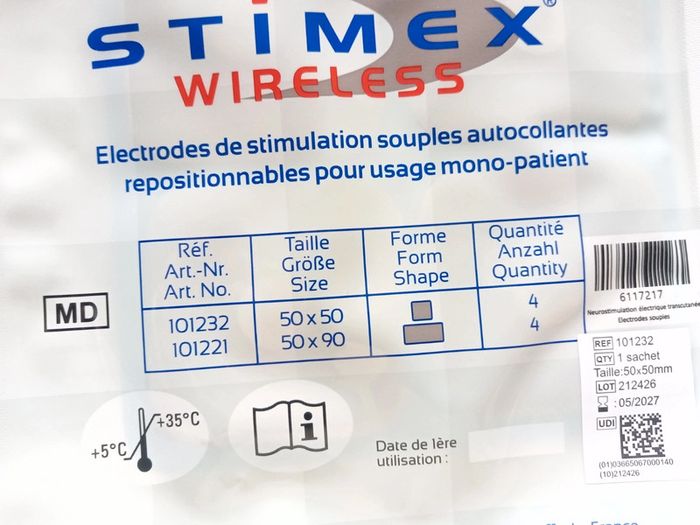 10 Sachets de 4 électrodes de neurostimulation Stimex Wireless - photo numéro 5