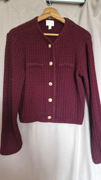 Veste cardigan bordeaux H&M