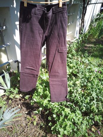 Pantalon large marron foncé
