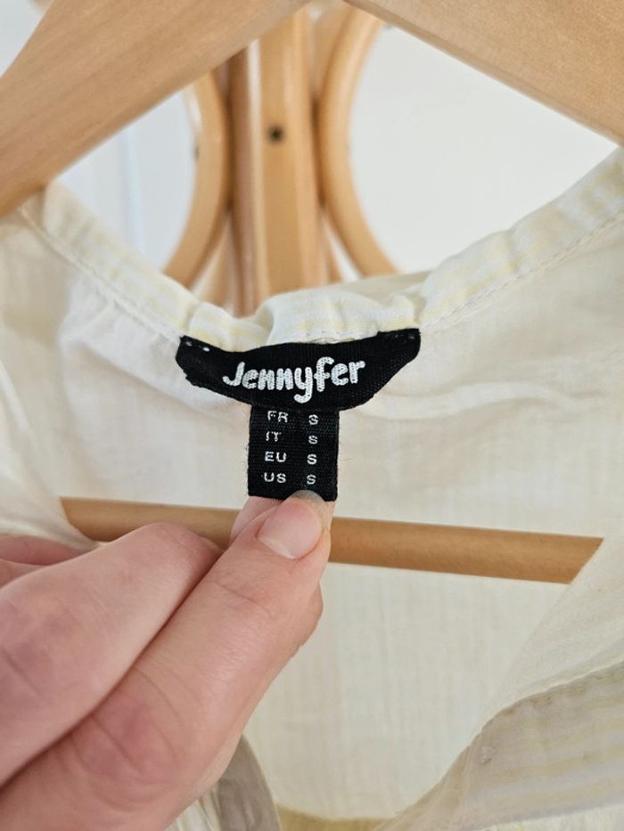 Blouse chemise jaune clair épaules dénudées taille 36 Jennyfer - photo numéro 2