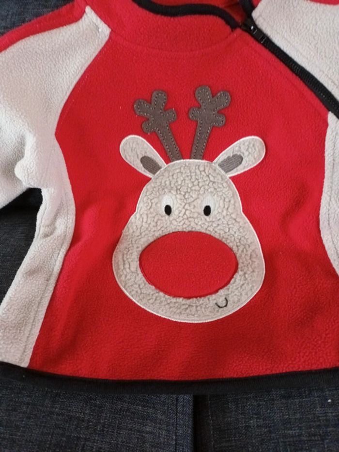 Pull polaire 18 mois motif renne. - photo numéro 3