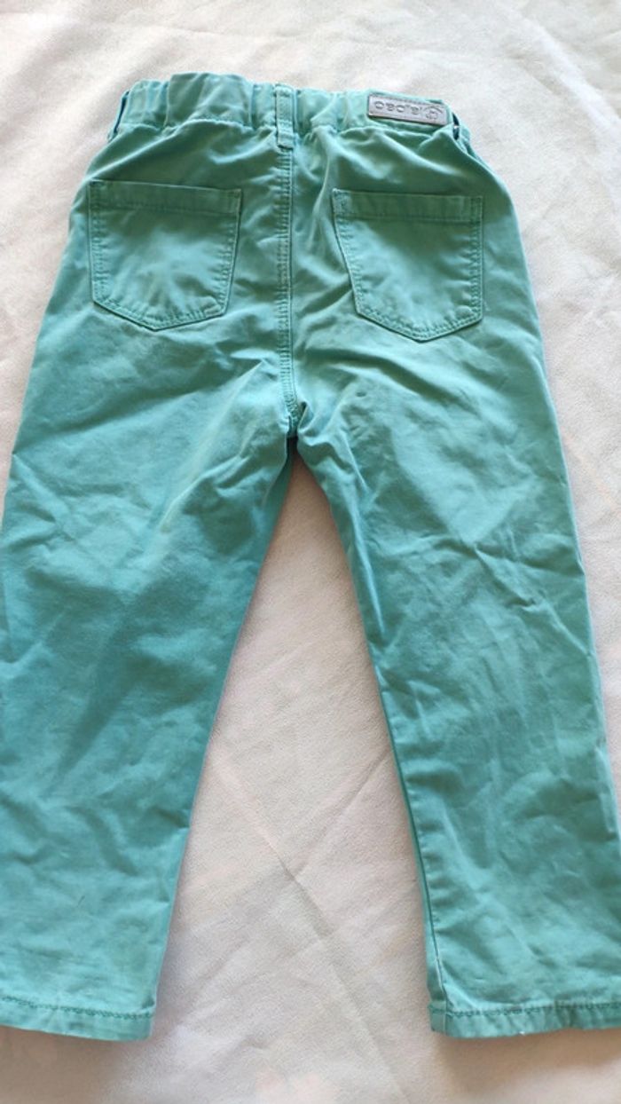 Pantalon obaibi bleu vert 23 mois - photo numéro 2