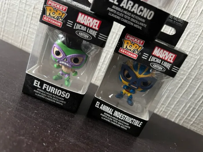Lot de 3 Porte-clés Funko Pop! Marvel Lucha Libre – Édition Bobble-Head - photo numéro 2