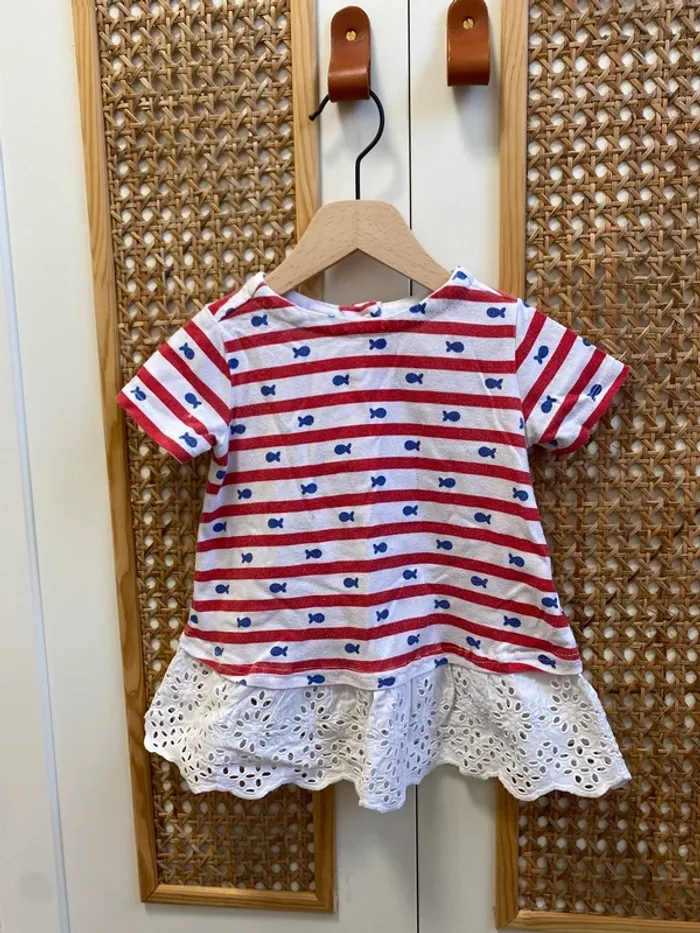 Robe marinière avec petits poissons