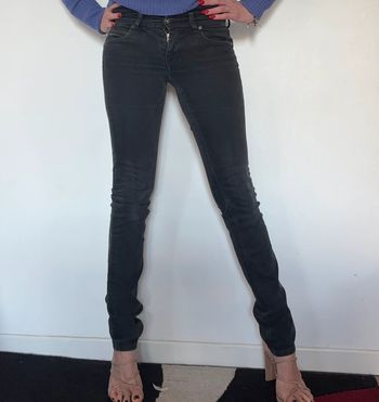 👖 Jeans noir taille normal slim taille 34 xs #pepejeans