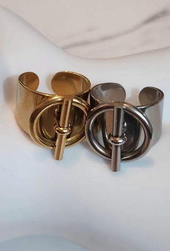 2 bague acier inoxydable 