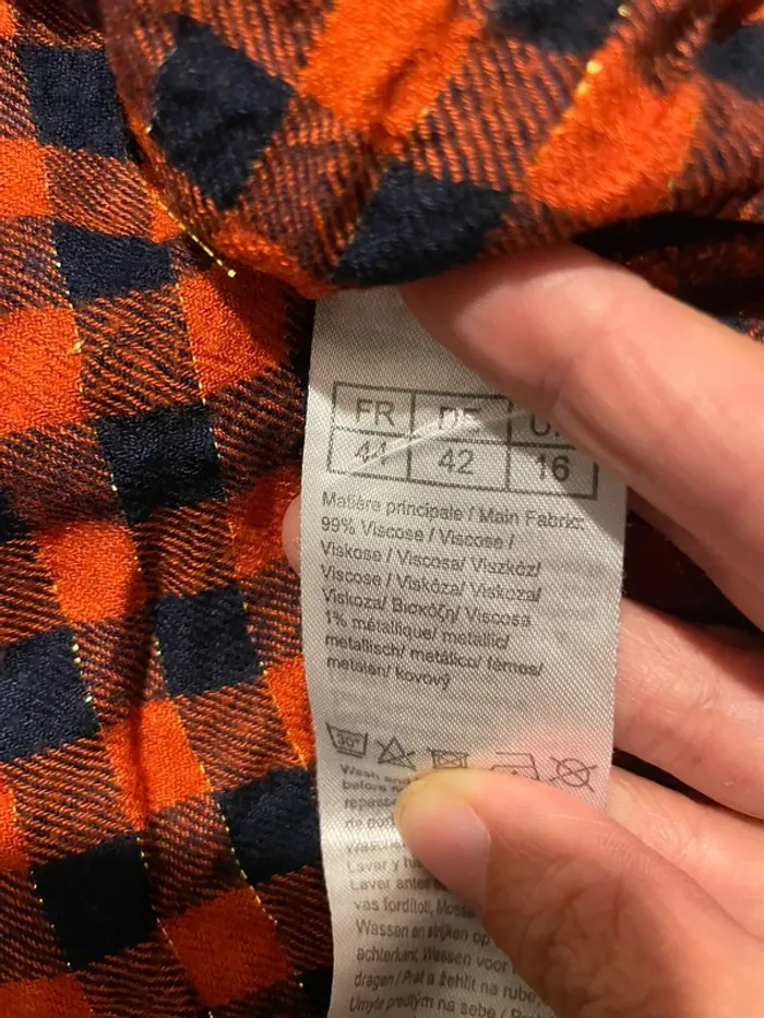 Chemisier à carreaux C'est beau la vie - Taille 44 - photo numéro 10