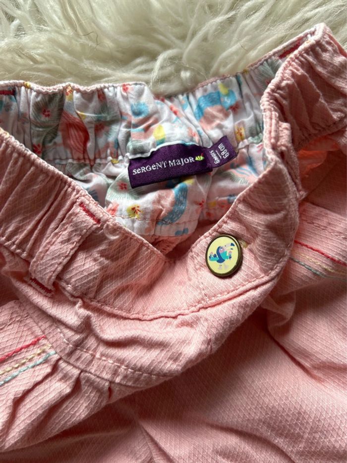 Fille 👧🏻 Short rose sergent major 6 mois - photo numéro 5