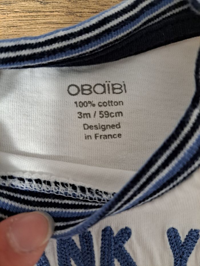 Ensemble 3 mois Obaïbi Okaïdi état neuf - photo numéro 3