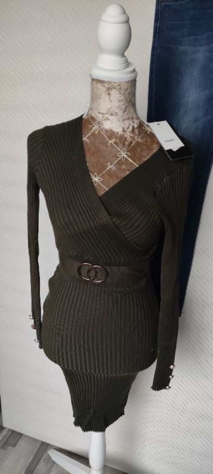 Robe pull kaki