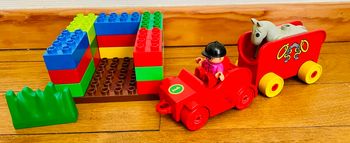 Lego Duplo - cavalier, cheval, véhicules