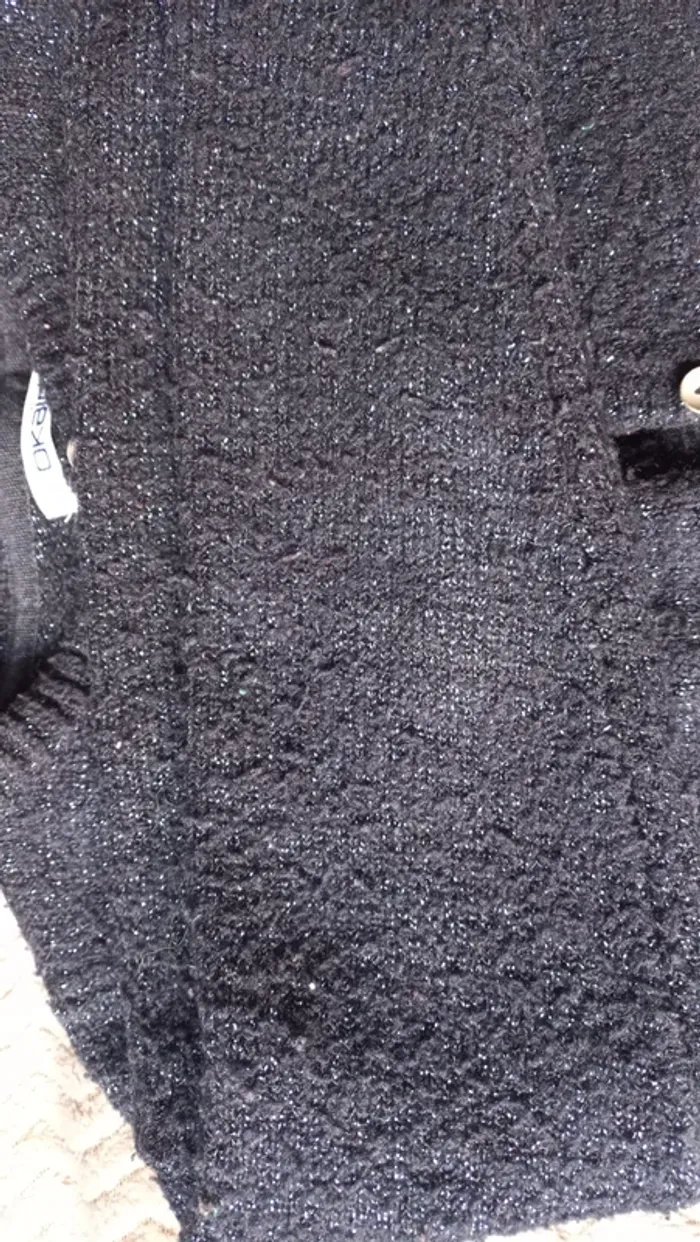 Gilet okaïdi marine paillettes bleu t6 - photo numéro 7