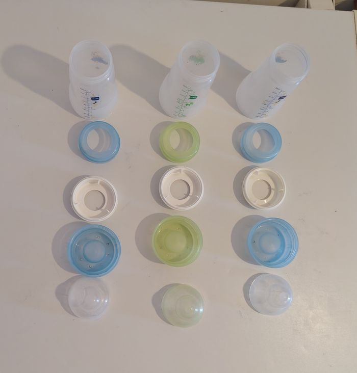 Lot de 3 biberons sans tétines 260 ml anti colique MAM