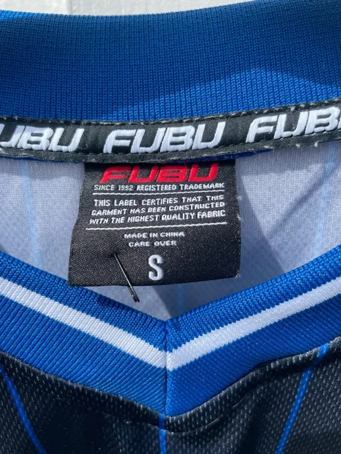 Fubu Baseball Harlem New York city vintage fully embroided jersey Mens M - photo numéro 8