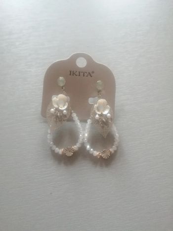 🌸Boucles d'oreilles argentées fleuries "ikita" neuves 🌸