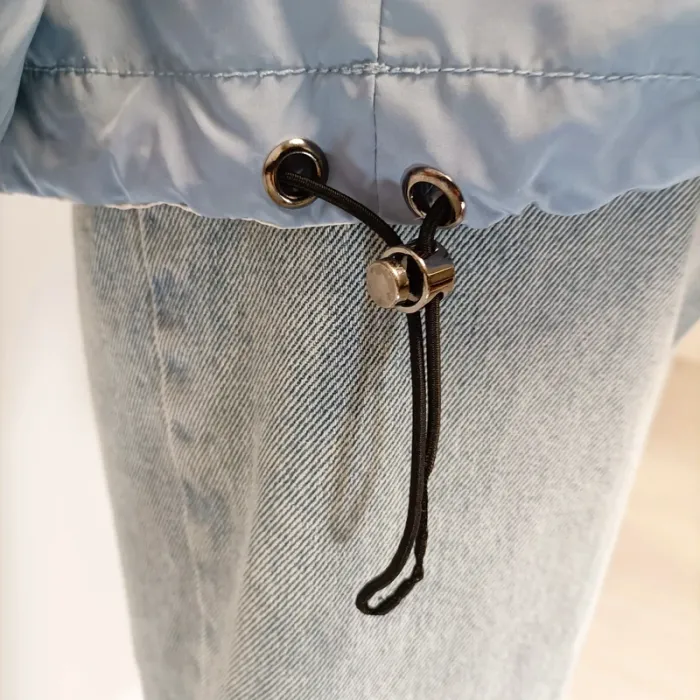 Coupe-vent Bershka taille M poche kangourou - bleu jaune blanc A1001 - photo numéro 8