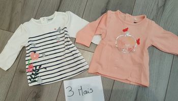 T-shirts manches longues, 3 mois