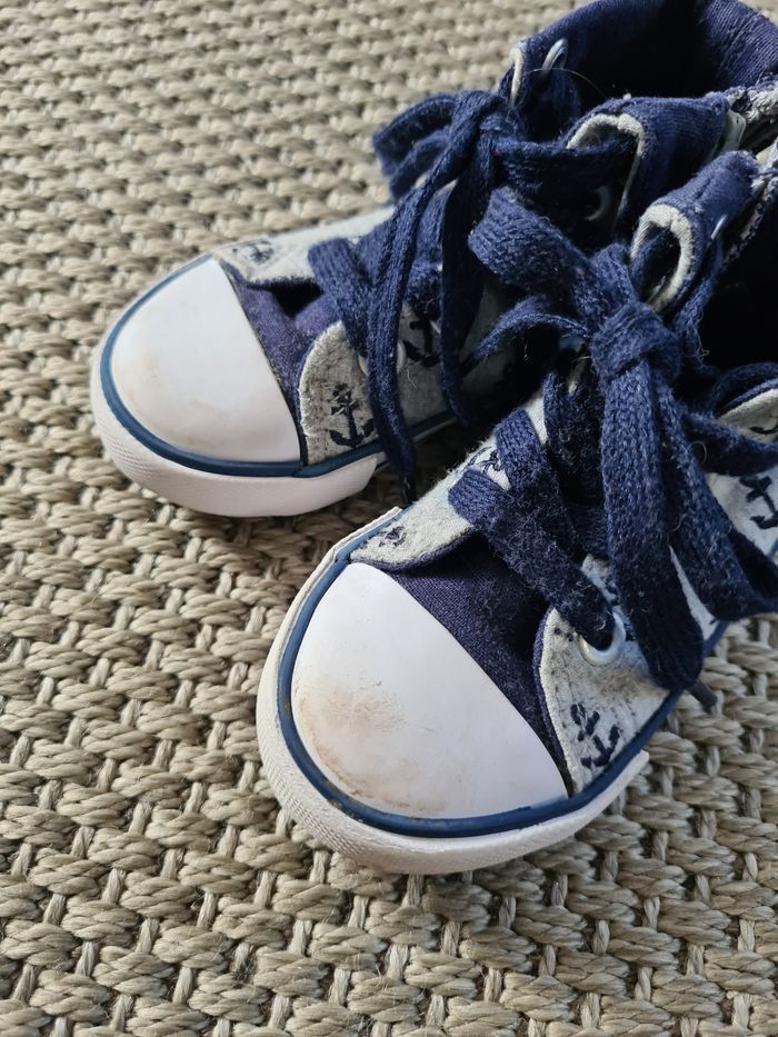 Baskets tennis en tissu marin - T21 - photo numéro 7