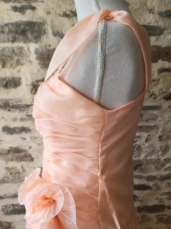 Robe de bal ou de cérémonie rose pâle Taille 40 Fabriquée en France - photo numéro 9