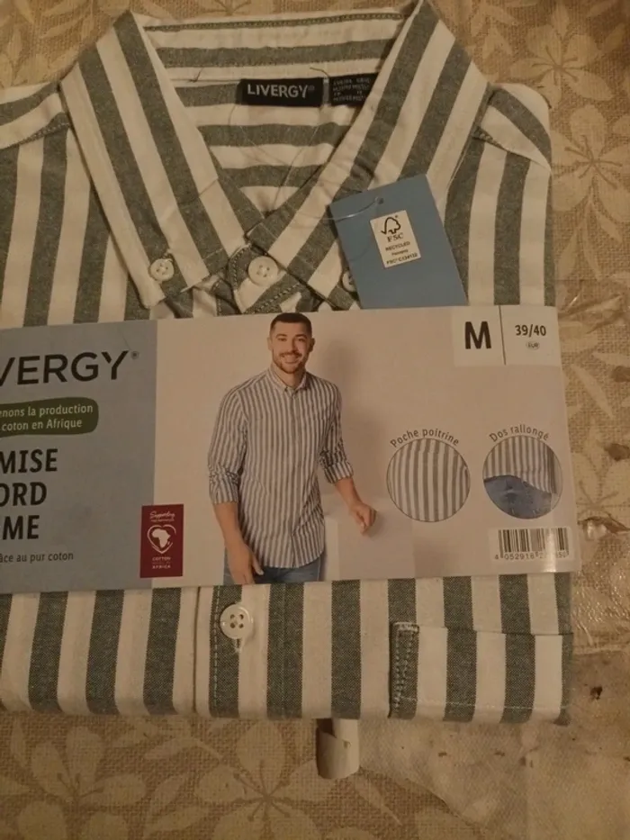Chemise oxford homme taille 39 40 M