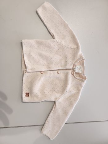 Gilet carrément beau 6 mois beige rose