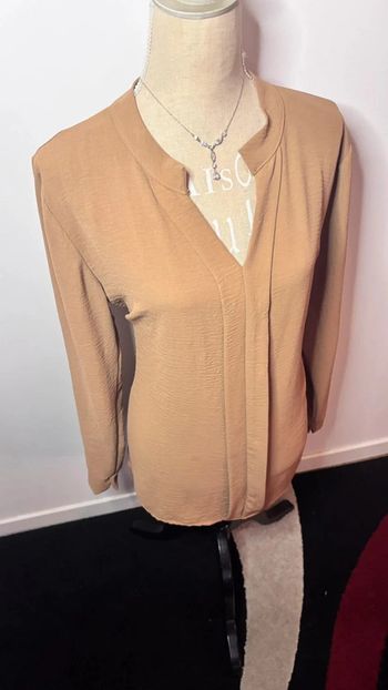 💕 blouse fluide moutarde col V taille unique