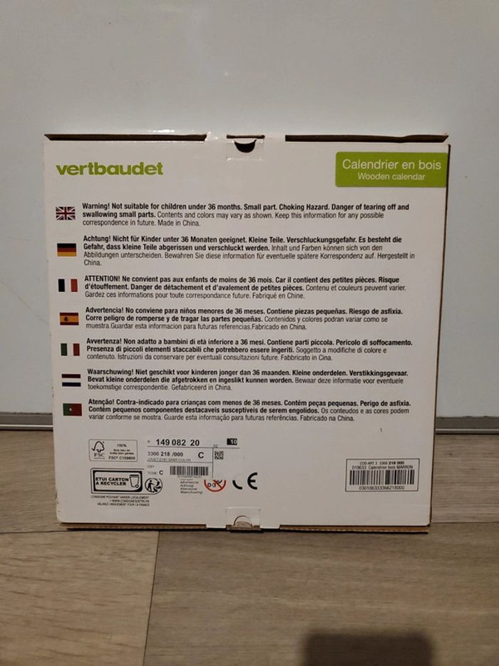 Calendrier en bois Vertbaudet - photo numéro 8