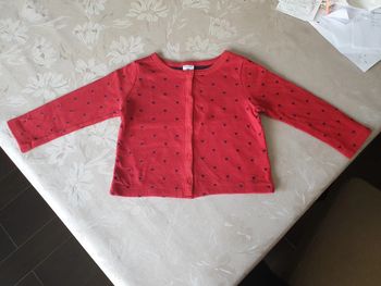 Gilet motifs cœurs Petit Bateau 4 ans