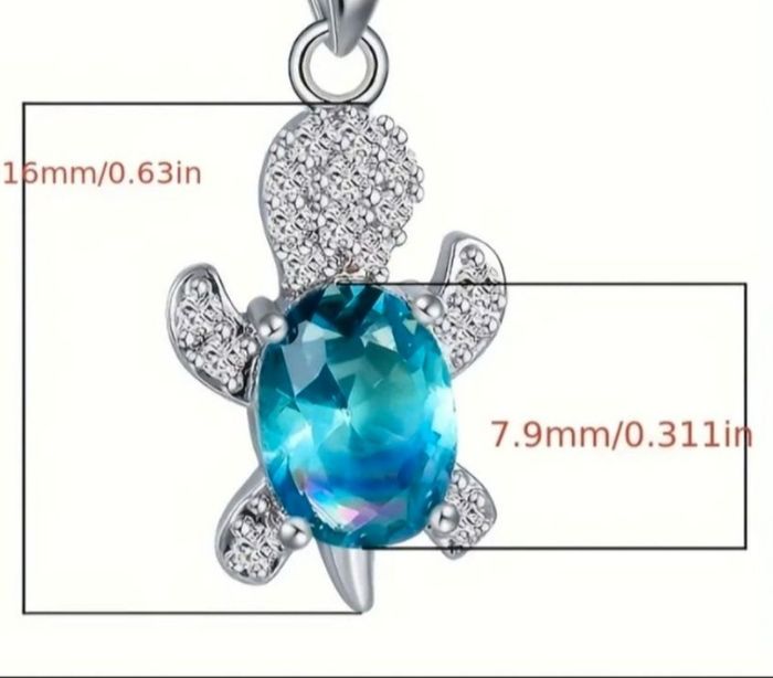 Parure bijoux tortue collier, boucles d'oreilles neuf - photo numéro 3