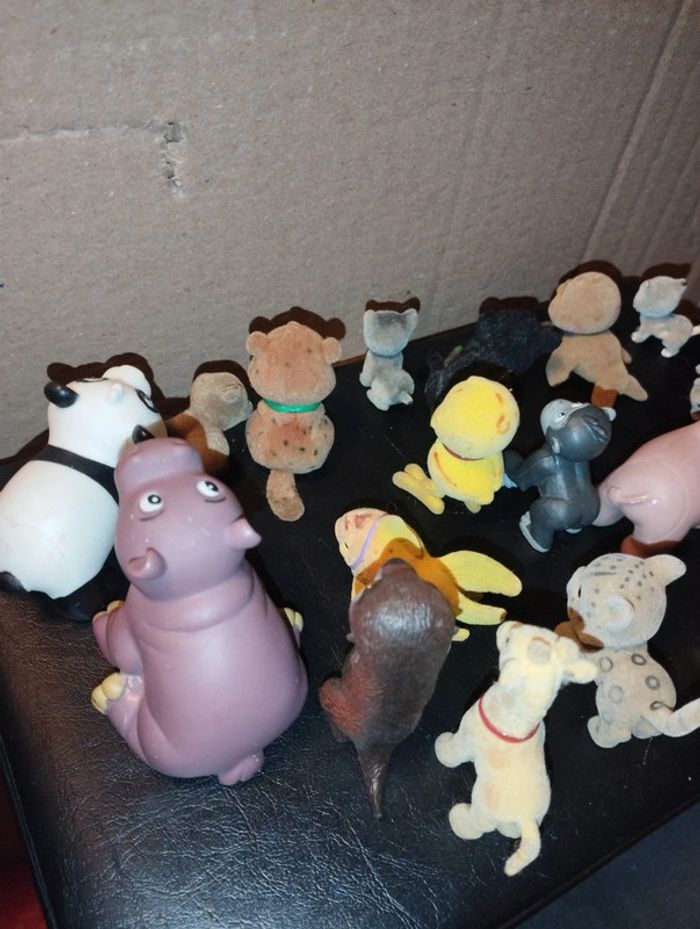 Lot de figurines d'animaux en feutrine douce et plastique - photo numéro 6