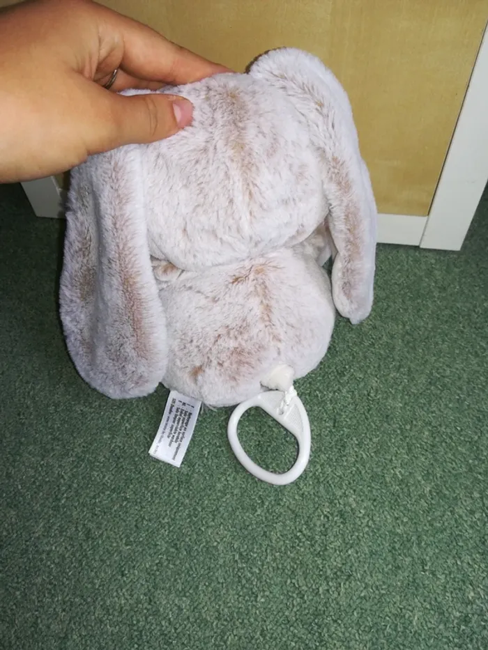 Doudou musical lapin, naissance, TEX, neuf - photo numéro 2