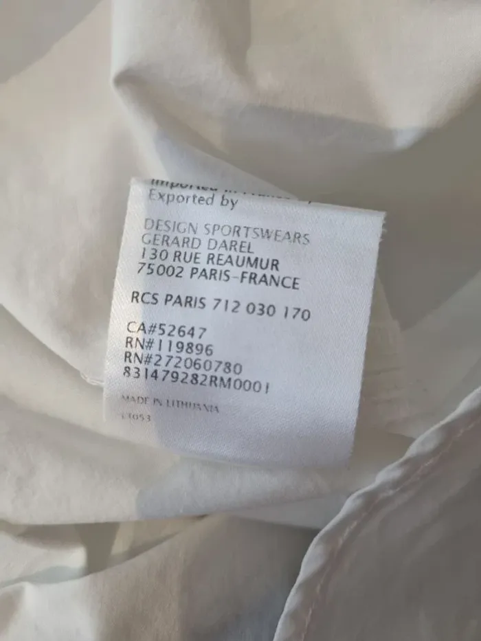 Original Chemisier/Tunique blanc sans manche Gerard Darel 100% coton 38 - photo numéro 6