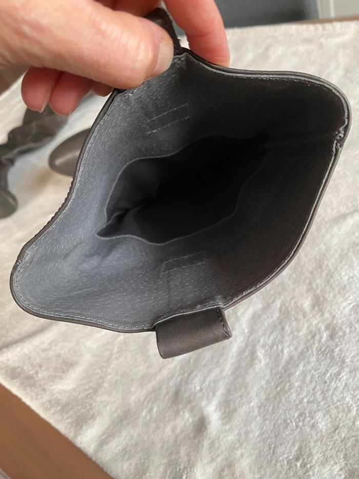 Bottes Zara en cuir grises à talon taille 37 - photo numéro 9
