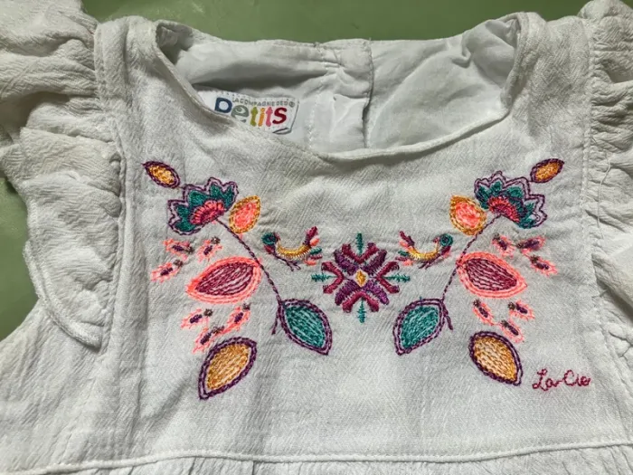 Jolie ensemble gilet et robe blanche été 24 mois La Compagnie des Petits - photo numéro 3