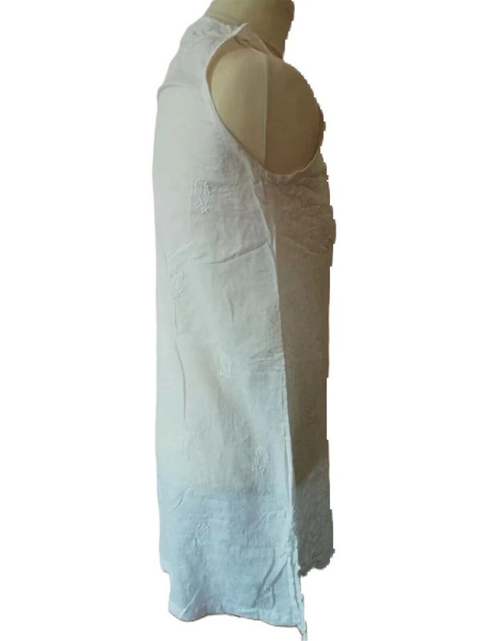 Robe Coline Blanche avec broderies Taille L - photo numéro 2