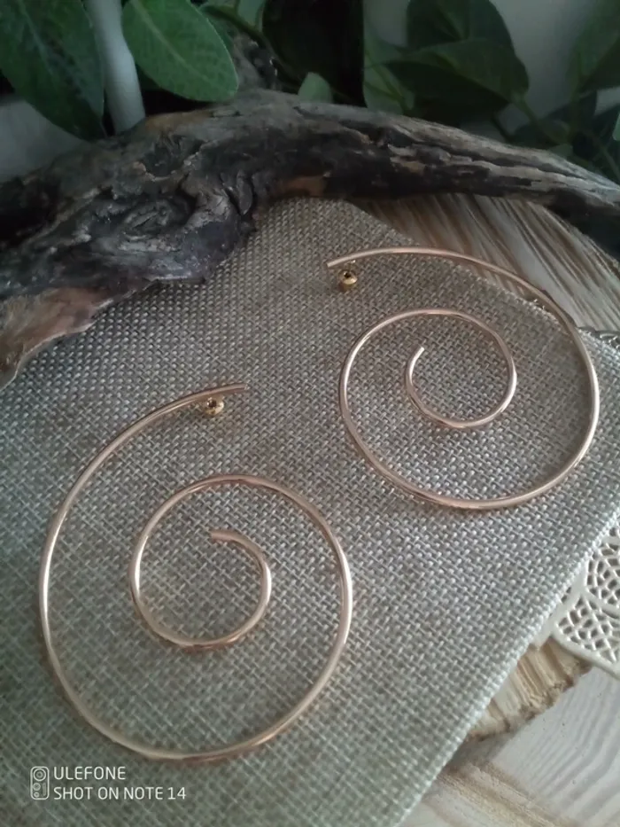 Boucles d'oreilles bohèmes spirales