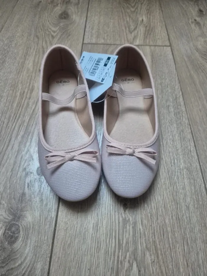 Chaussures ballerines rose poudré gémo pointure 36 neuves avec étiquette - photo numéro 2