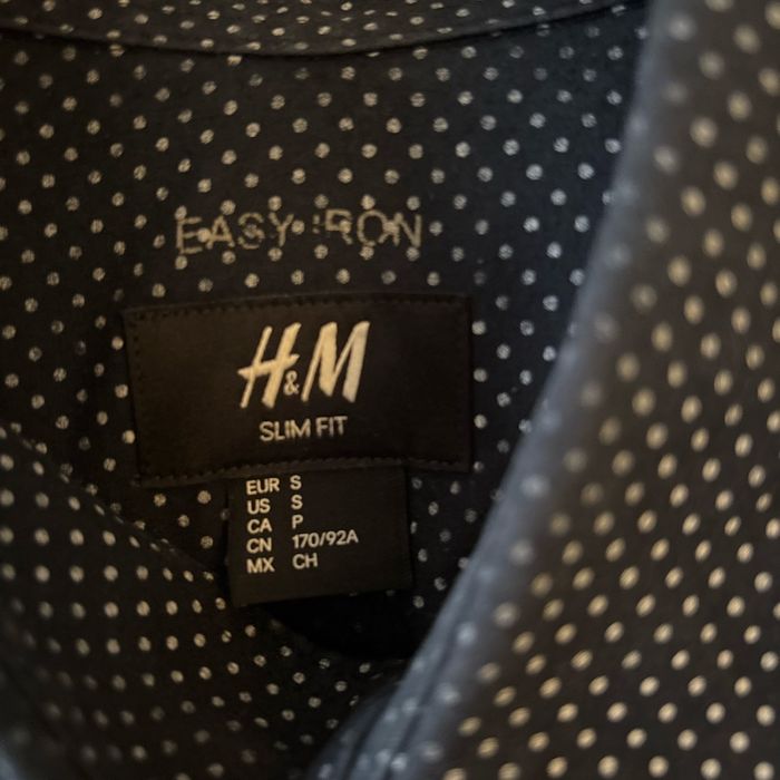 Chemise à pois bleu marine - photo numéro 2