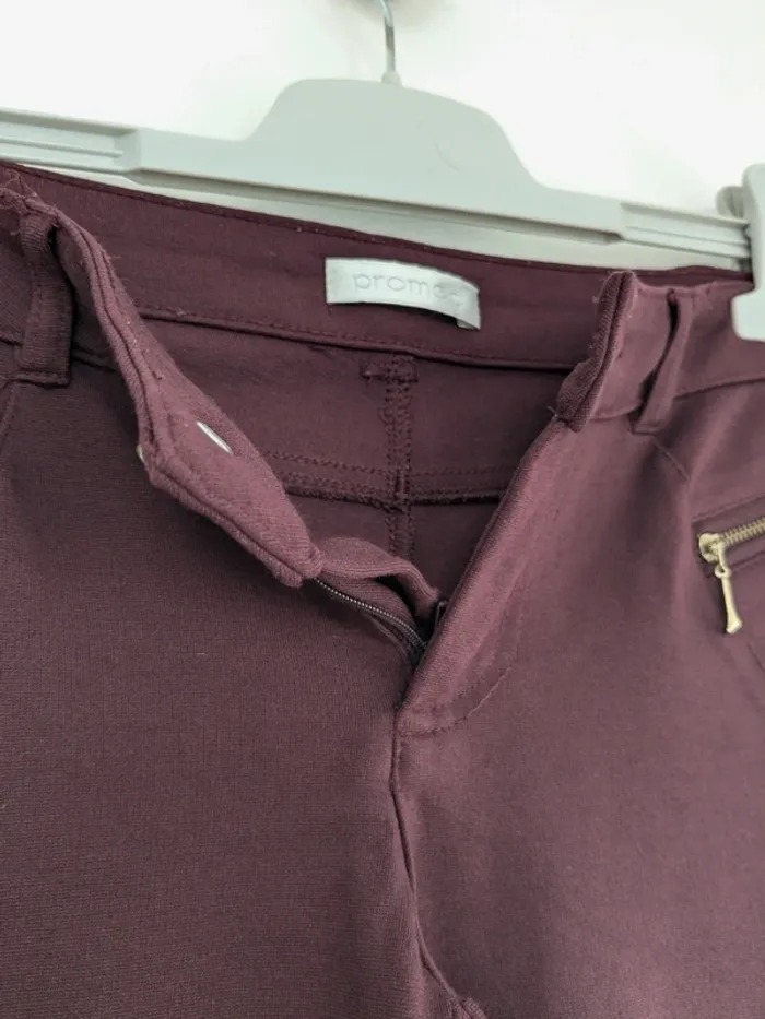 Pantalon skinny jegging violet prune promod taille 36 / taille 1 en très bon état - photo numéro 6