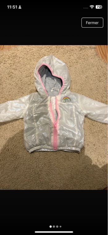 Veste coupe-vent irisée nacrée arc-en-ciel - Taille 68 (6 mois)