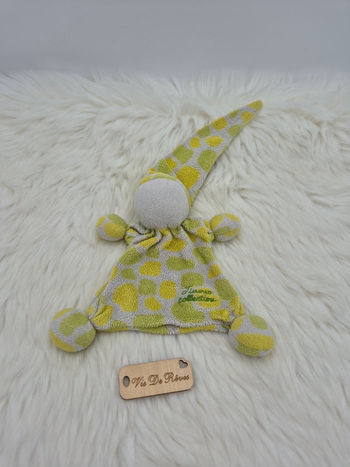 Doudou plat lutin TiAmo collection vert