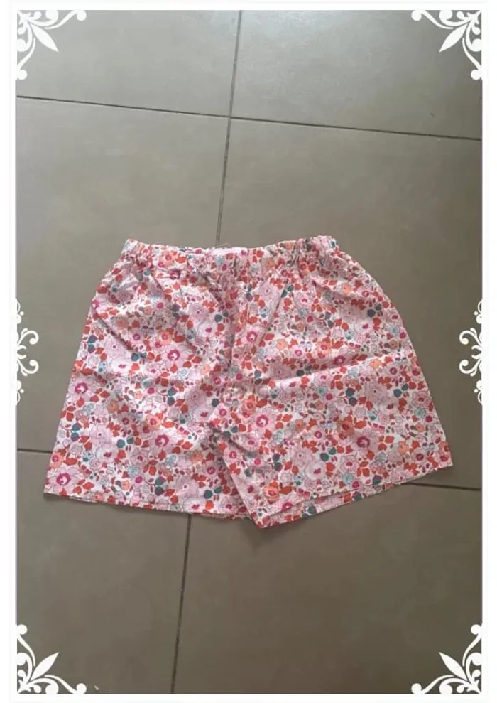 🌼 Pyjama été fille – Taille 12 ans – Haut brodé Kiabi & short fait main 🍑 - photo numéro 5