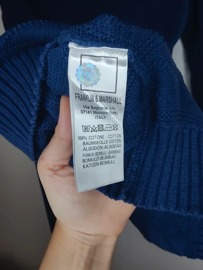 Pull en maille coton Franklin et Marshall taille L - photo numéro 9