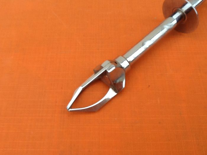 Années 1960 Pince " crabe " à glace / sucre Inox Bouton poussoir / 3 griffes - photo numéro 2