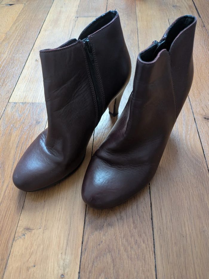Chaussures boots bottines courtes cuir pointure 37 - photo numéro 2