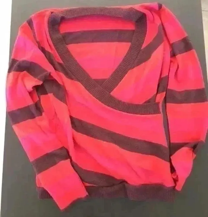 Pull femme Cache Cache rayé Taille S (36) Bon état - photo numéro 3